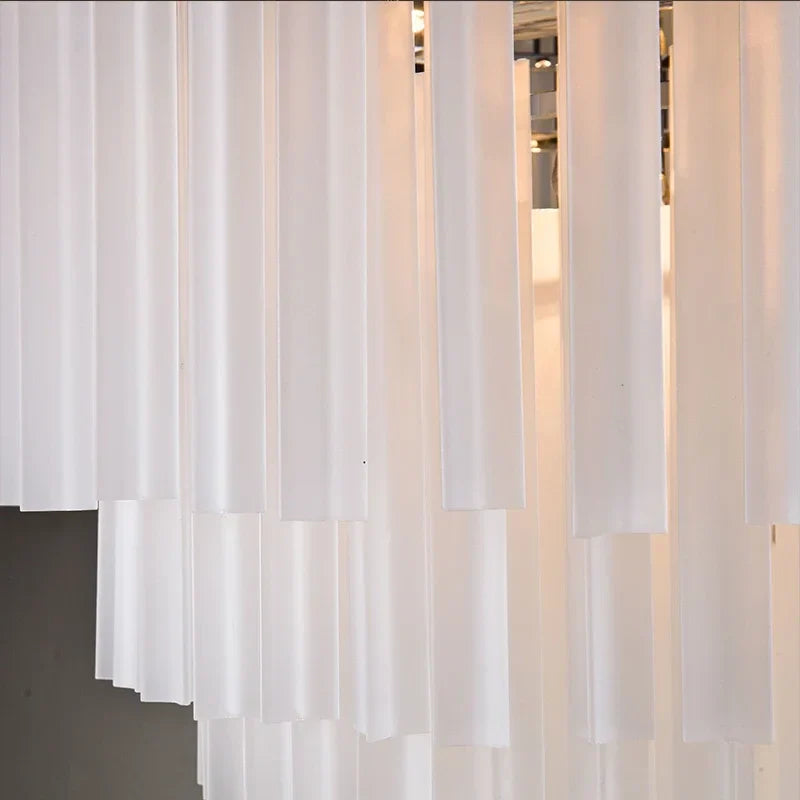 White Crystal chandelier - Ion House for dining room view 5