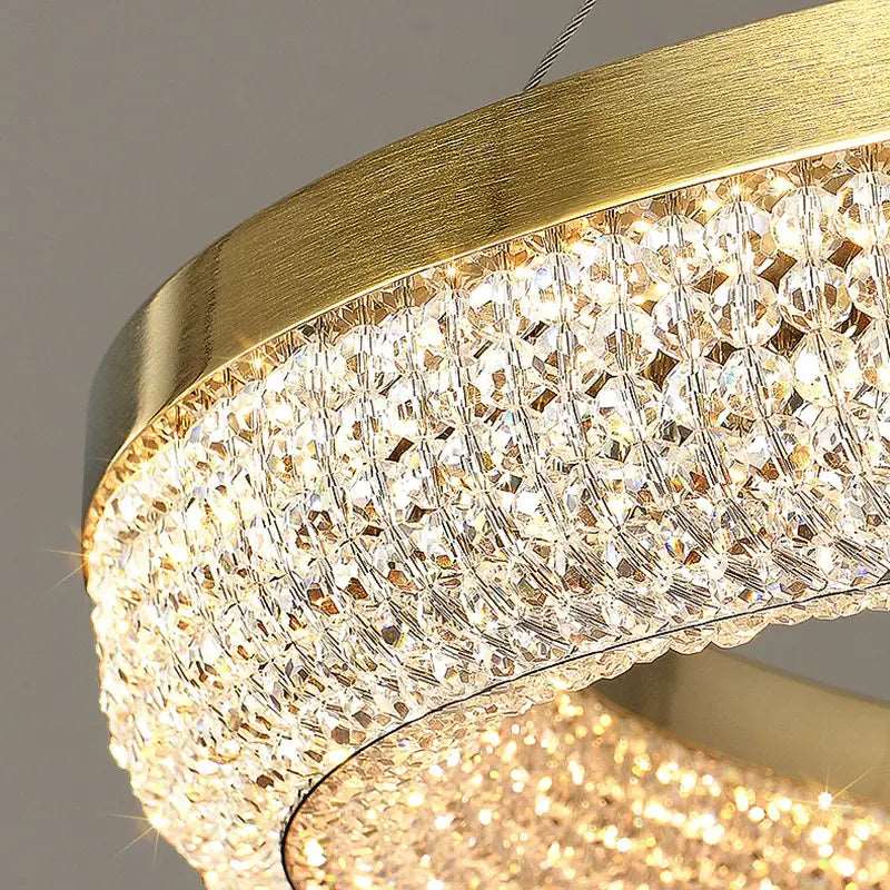 Clear Crystal Linear chandelier - Nerea House for dining room view 2