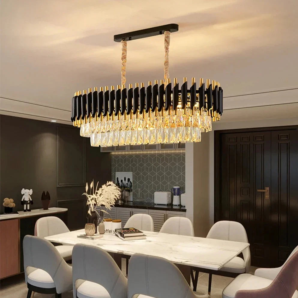 Clear Crystal chandelier - Uma Bay for dining room view 4