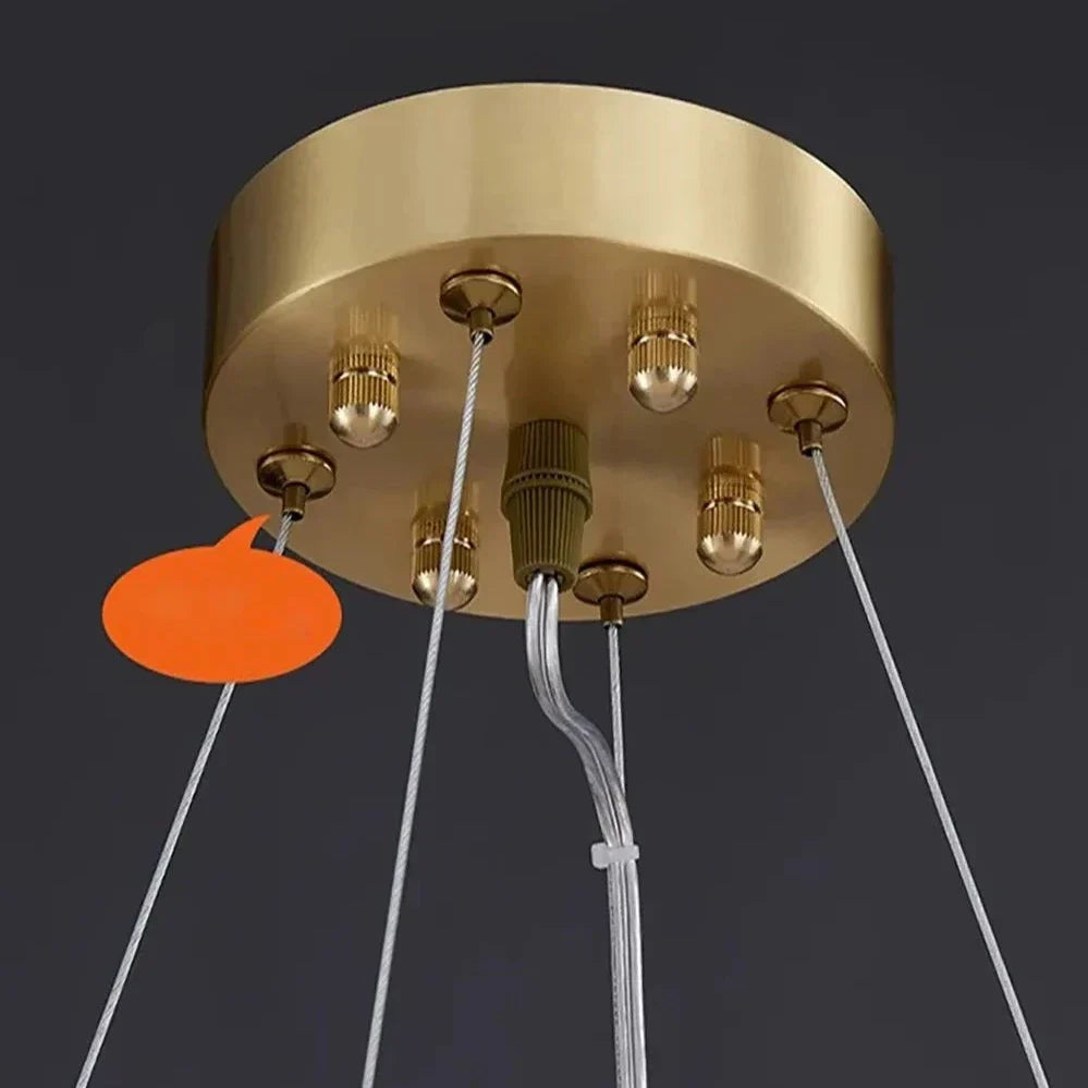 Brass Brass chandelier - Selene Bay for dining room view 7