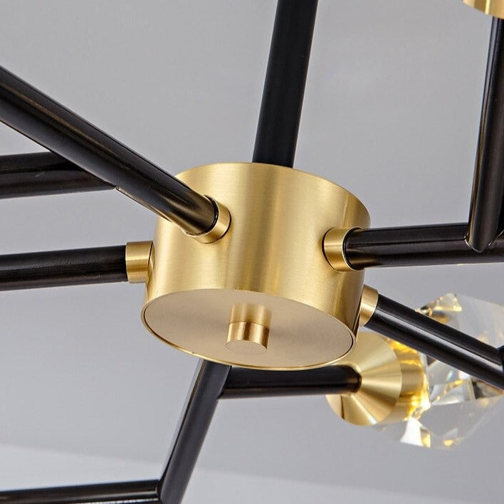 Black Crystal Branch chandelier - Onda Bay for dining room view 7