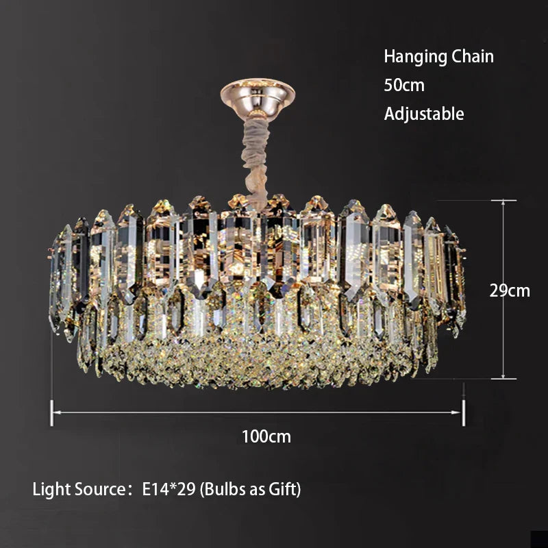 White Crystal chandelier - Piper House for dining room view 15