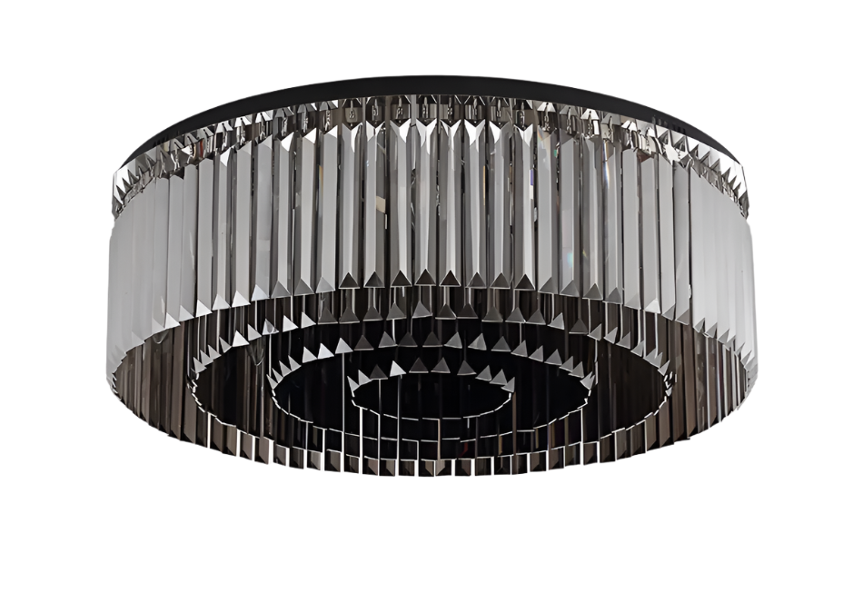 Smoke Crystal chandelier - Arden House for dining room view 6