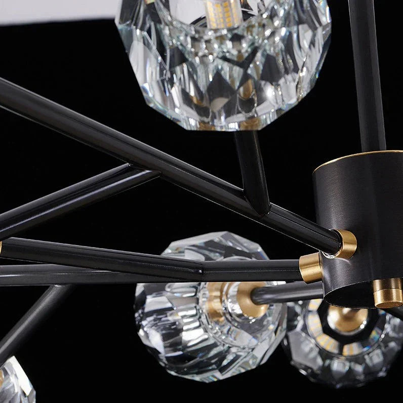 Black Crystal Branch chandelier - Kairo Bay for dining room view 5