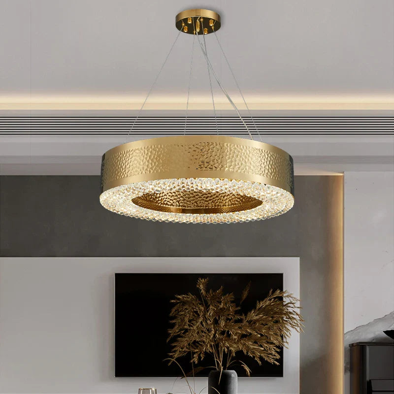 White Crystal chandelier - Vesper Bay for dining room view 3