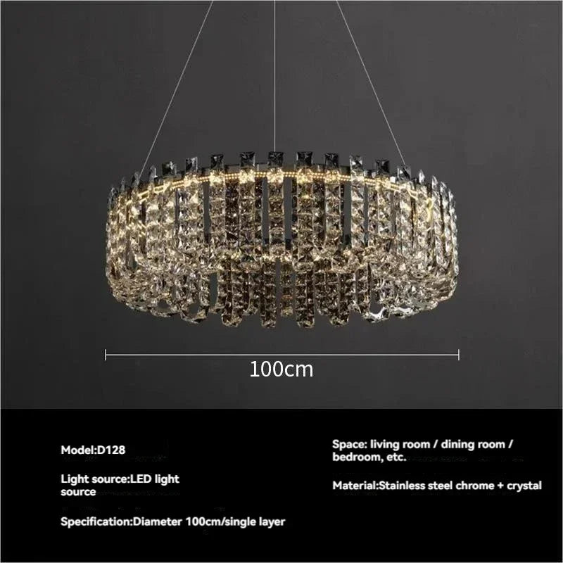 Silver Crystal chandelier - Willa House for dining room view 11