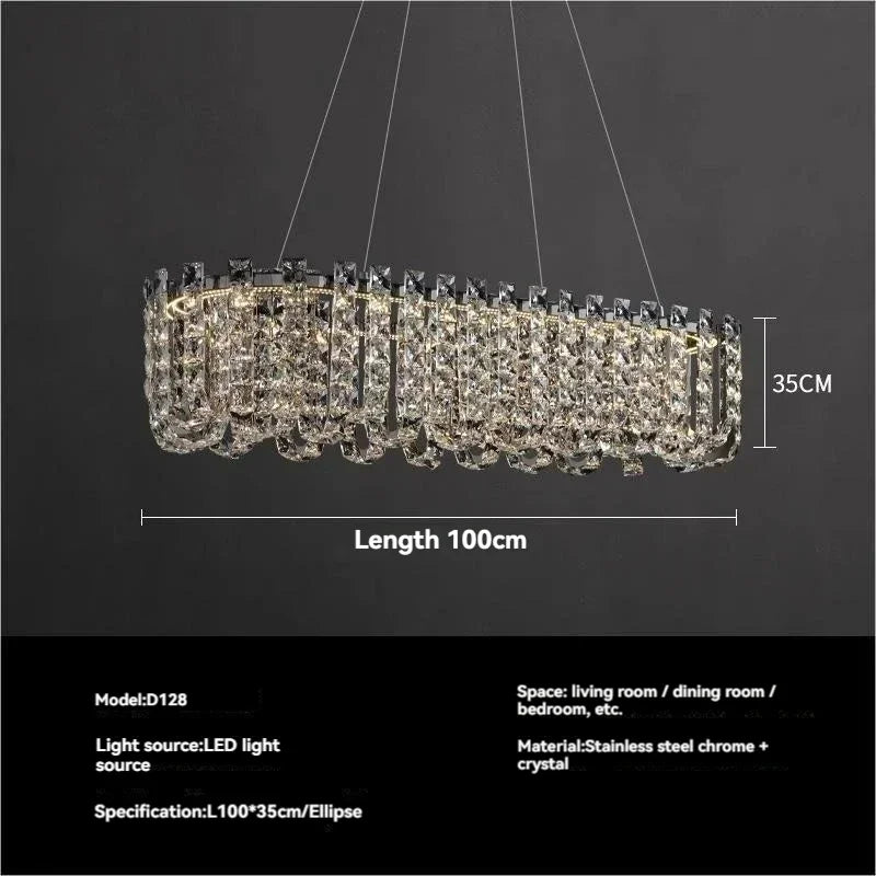 Silver Crystal chandelier - Willa House for dining room view 7