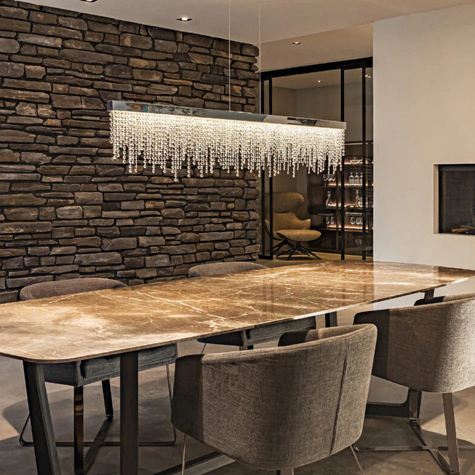 Black Crystal chandelier - Soren Lane for dining room view 4