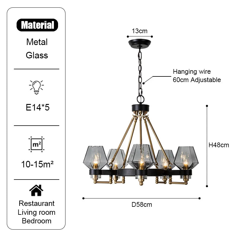 White Glass Linear chandelier - Petra Bay for dining room view 7