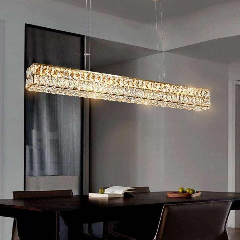 Clear Crystal chandelier - Esme Lane for dining room view 2