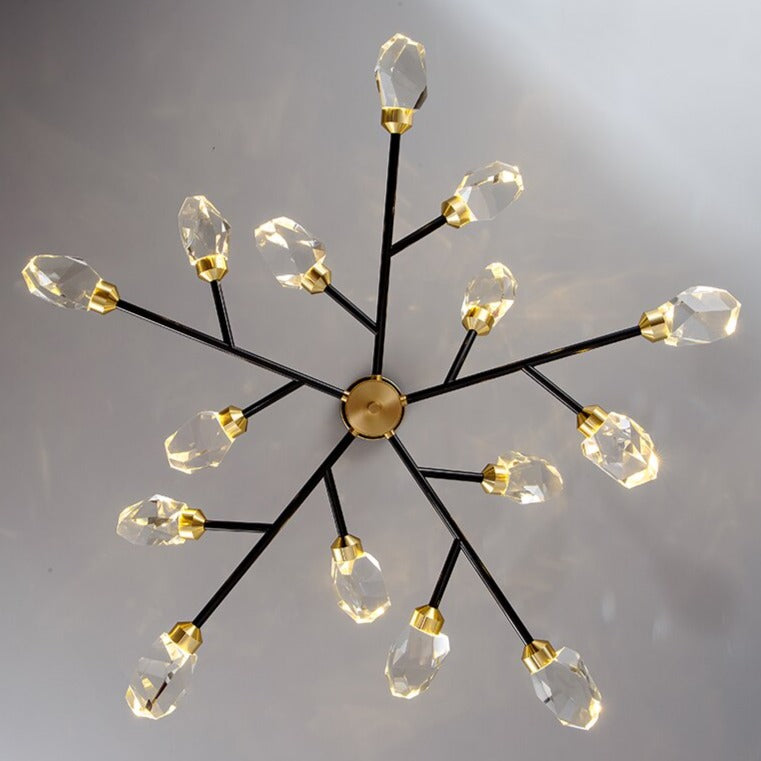Black Crystal Branch chandelier - Onda Bay for dining room view 5