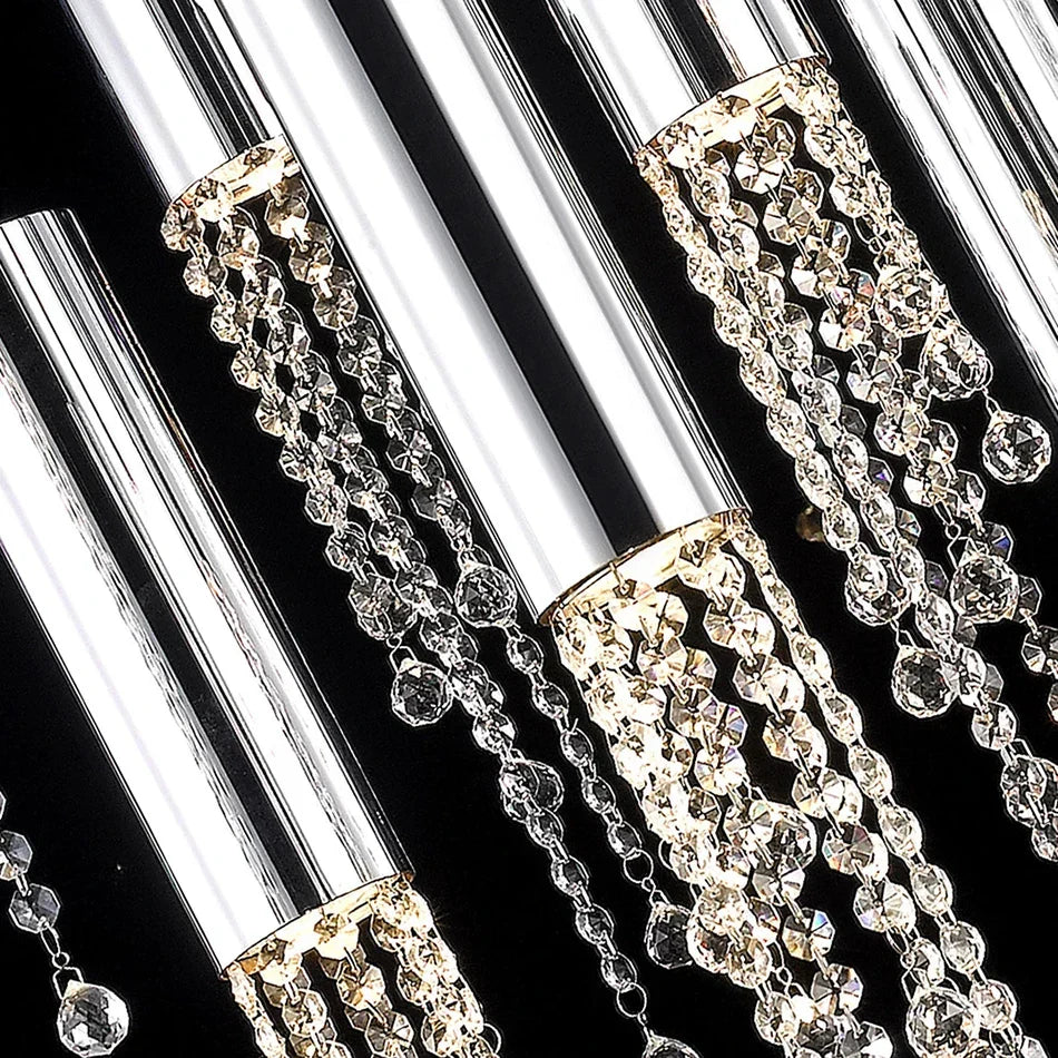 Clear Crystal Linear chandelier - Nico Bay for dining room view 8