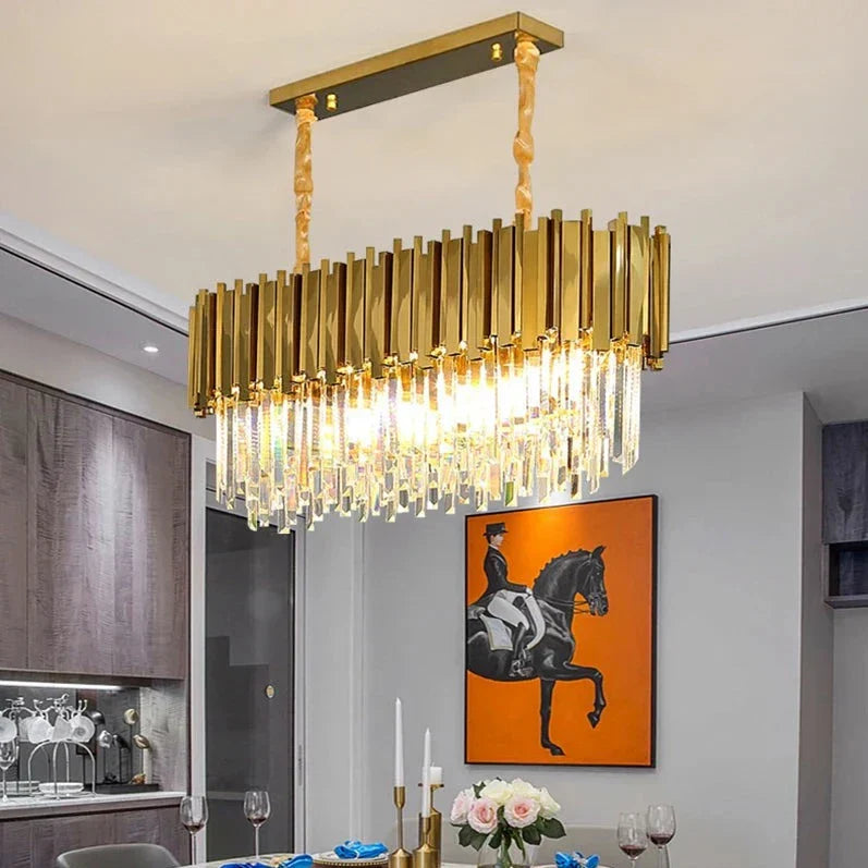 Clear Crystal chandelier - Nova Lane for dining room view 2