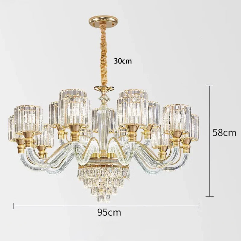 White Crystal chandelier - Winslow House for dining room view 16