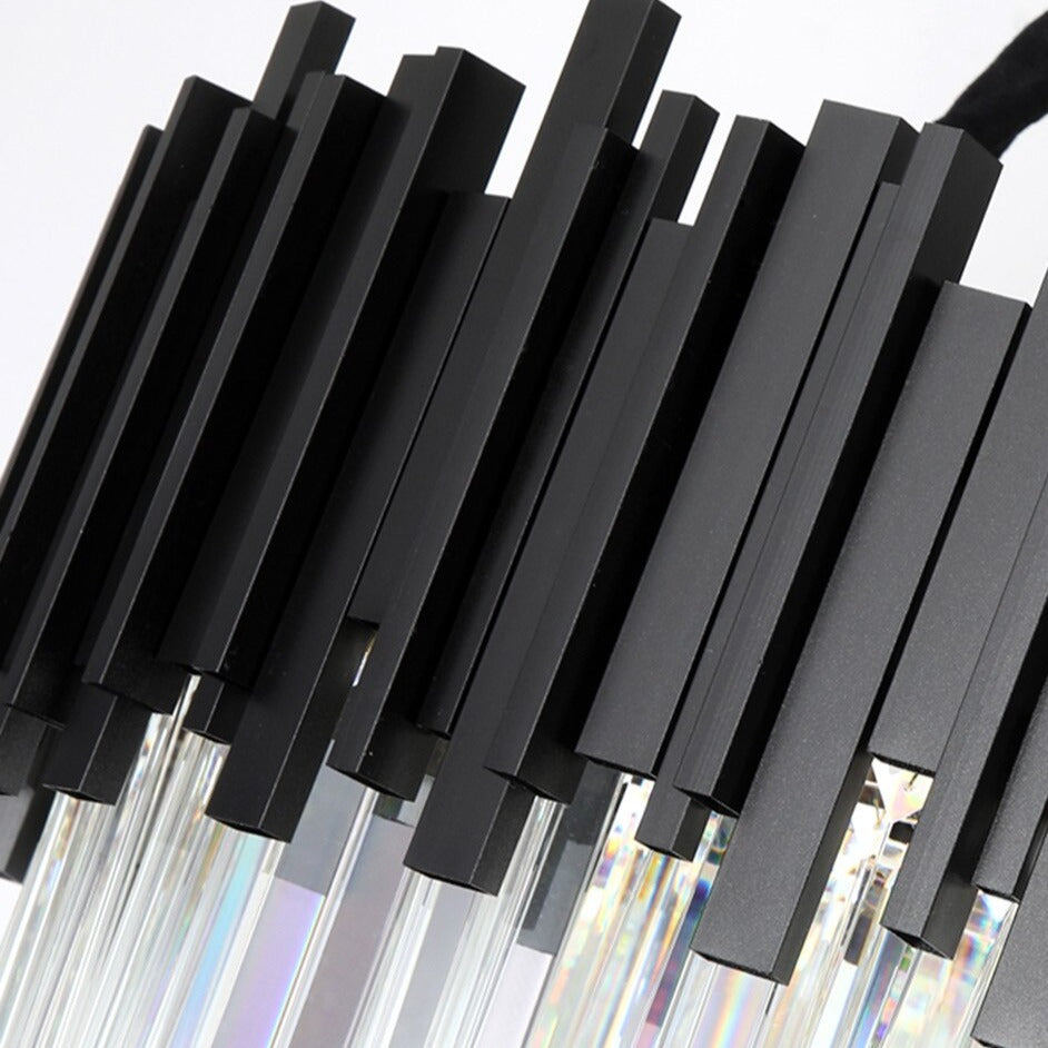 Black Crystal chandelier - Ottilie Court for dining room view 6