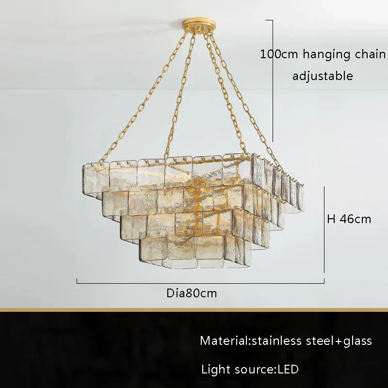 Clear Glass chandelier - Petra Lane for dining room view 4