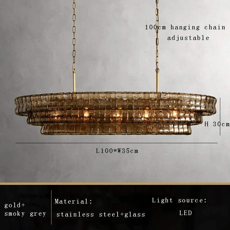 White Crystal chandelier - Mira Arc for dining room view 6