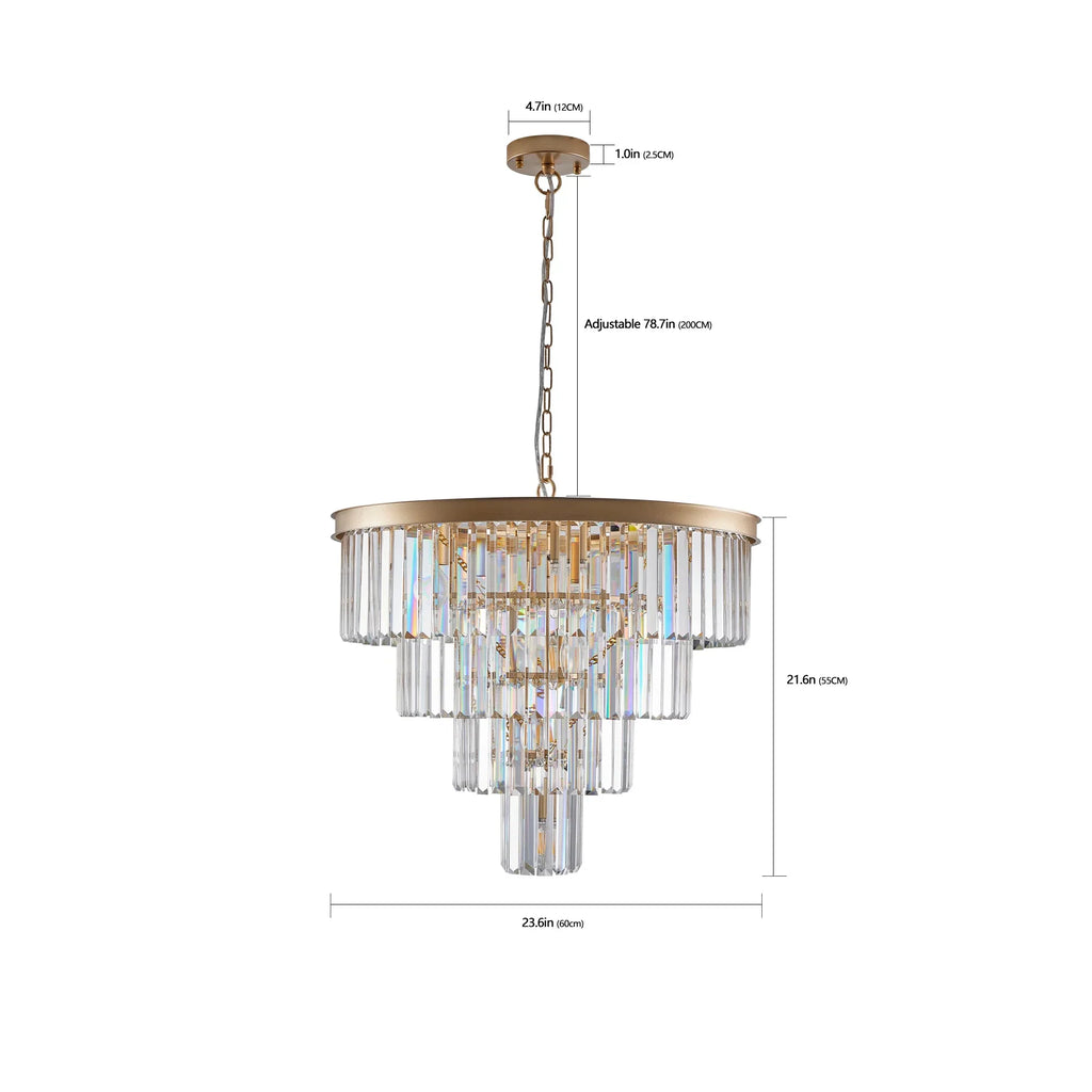 23.6" Gio Crystal Chandelier