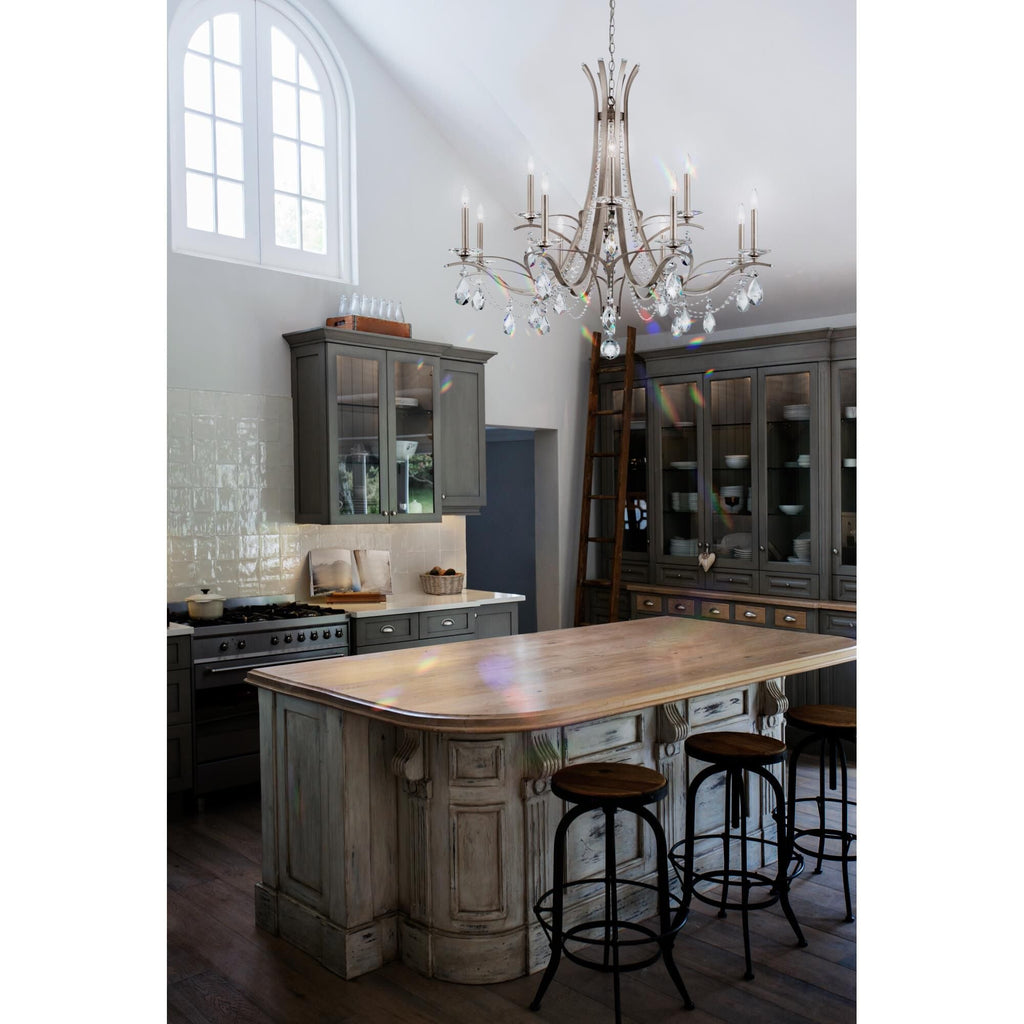 Candle chandelier - Thalia Arc for dining room view 2
