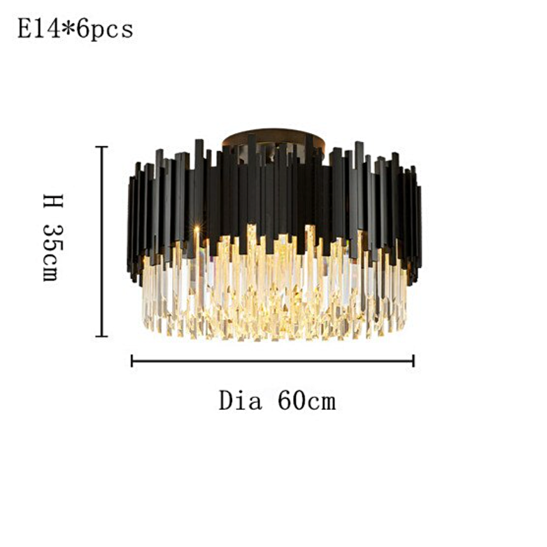 Black Crystal chandelier - Onda House for dining room view 6