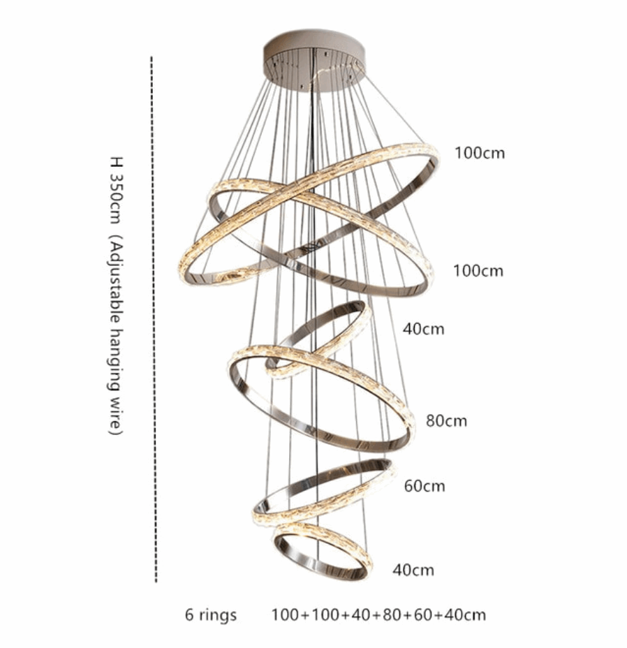 Clear Crystal Tiered chandelier - Livia Lane for dining room view 5