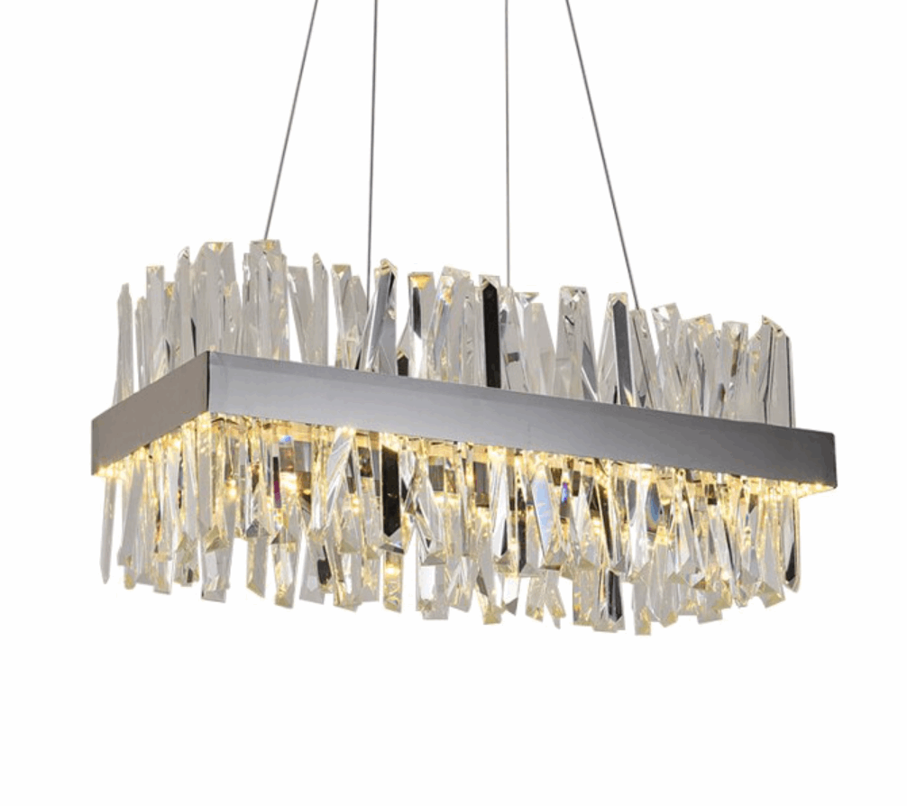 White Crystal chandelier - Kairo Court for dining room view 8