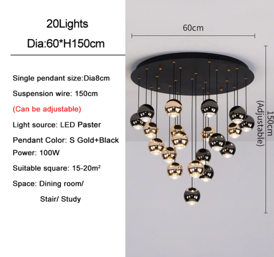 Crystal Linear chandelier - Junia Lane for dining room view 7
