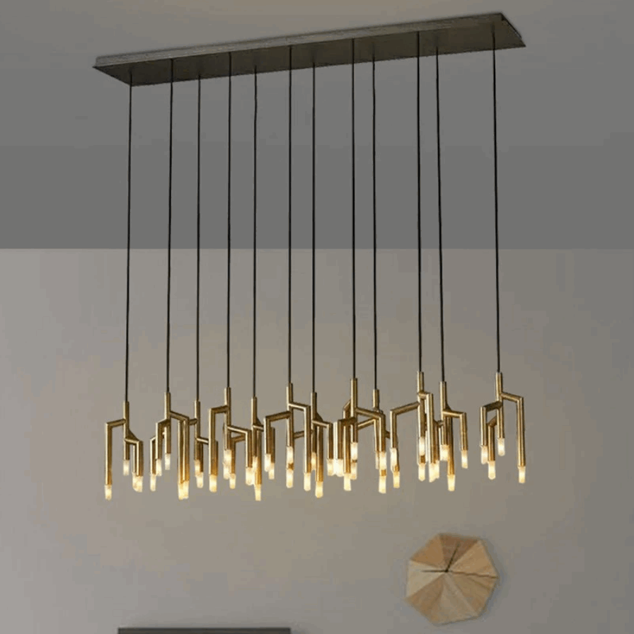 Steel chandelier - Ion Lane for dining room view 2