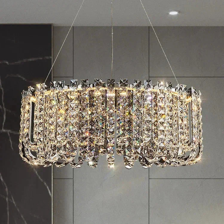 Silver Crystal chandelier - Willa House for dining room view 3