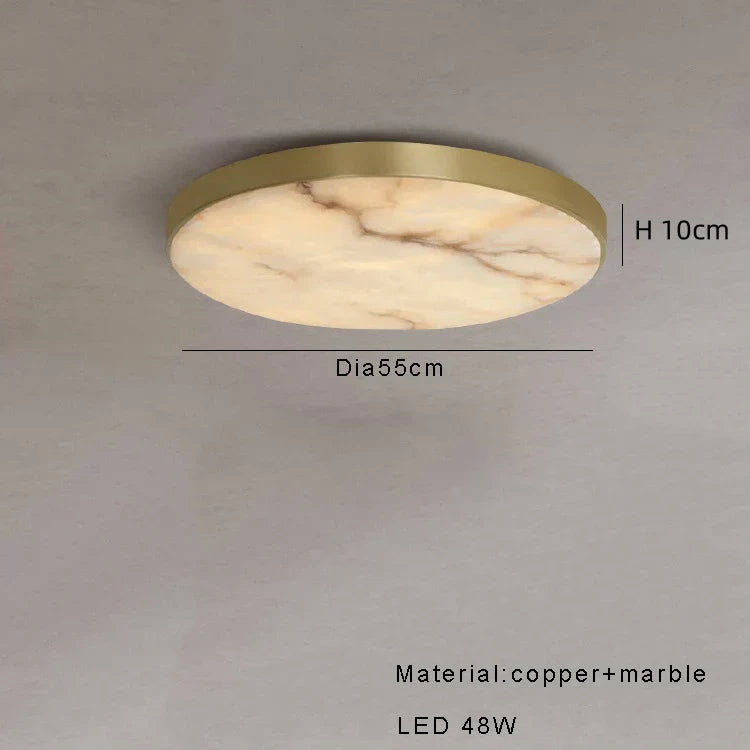 Moonshade Marble & Copper Ceiling Light