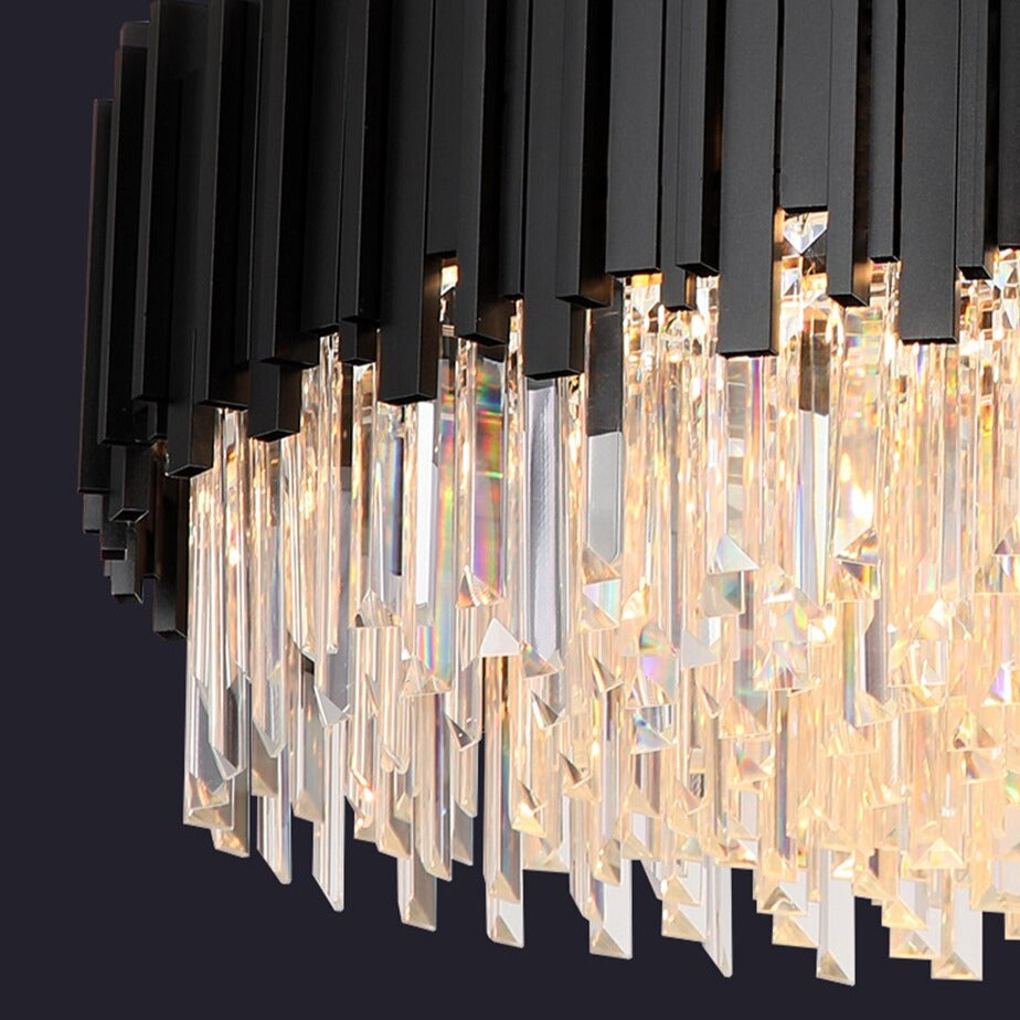 Black Crystal chandelier - Onda House for dining room view 5