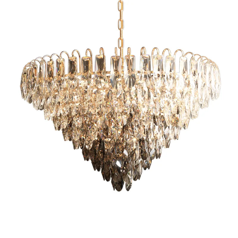 White Crystal Round chandelier - Opal House for dining room view 14