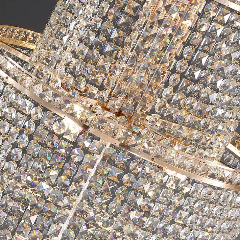 White Crystal chandelier - Opal Bay for dining room view 5