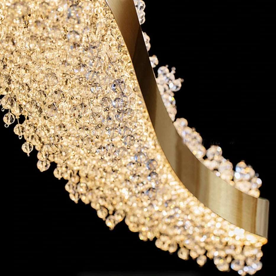 Clear Crystal chandelier - Zora Lane for dining room view 5