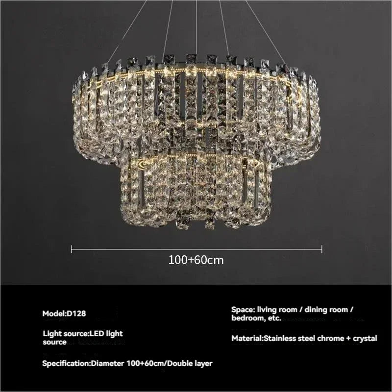 Silver Crystal chandelier - Willa House for dining room view 8