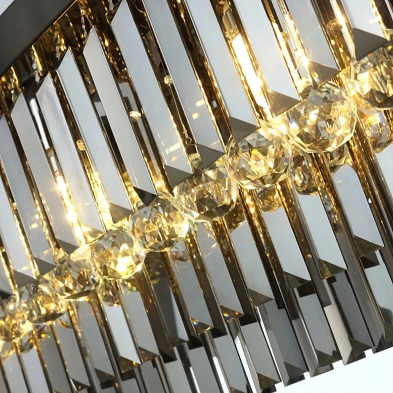 Smoke Crystal chandelier - Opal Lane for dining room view 6