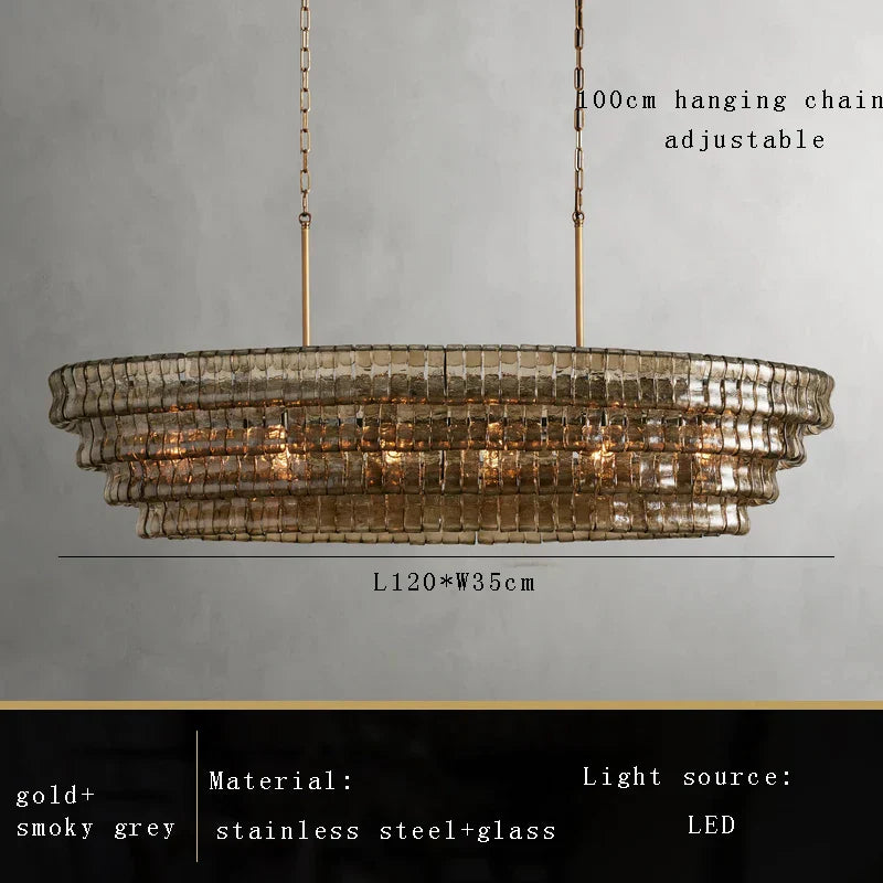 White Crystal chandelier - Mira Arc for dining room view 8