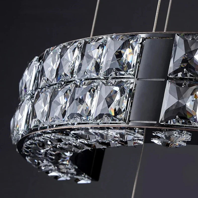 Black Crystal chandelier - Finch House for dining room view 4