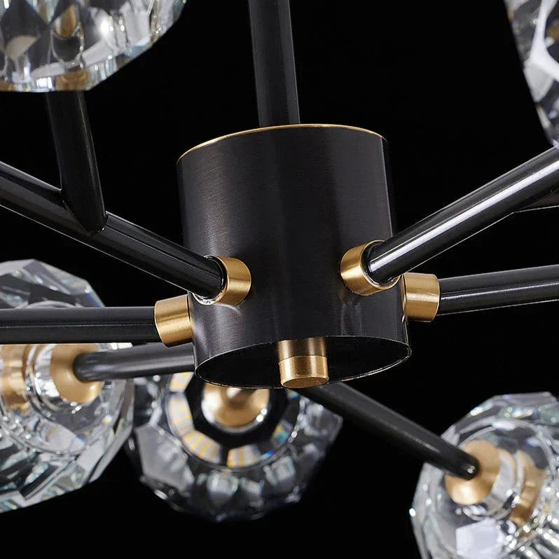 Black Crystal Branch chandelier - Kairo Bay for dining room view 6