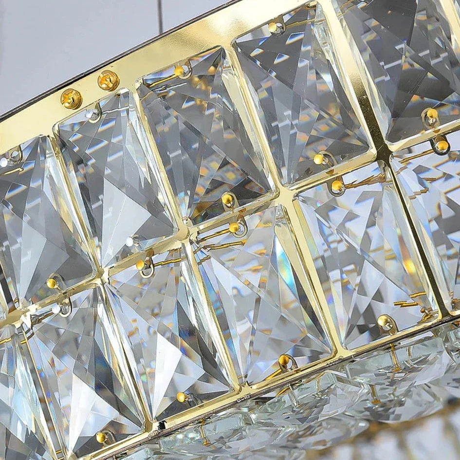 Gold Crystal Round chandelier - Iris Bay for dining room view 7