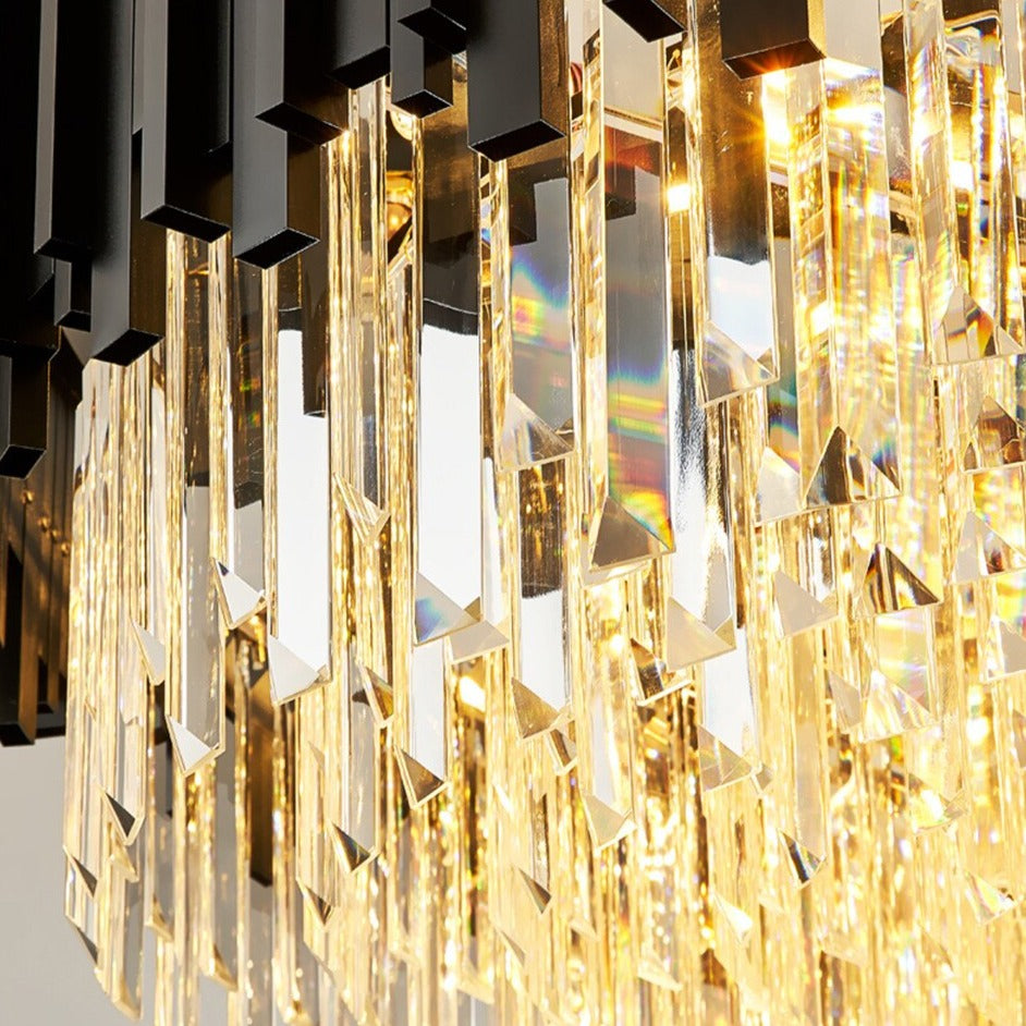 Black Crystal chandelier - Onda House for dining room view 3