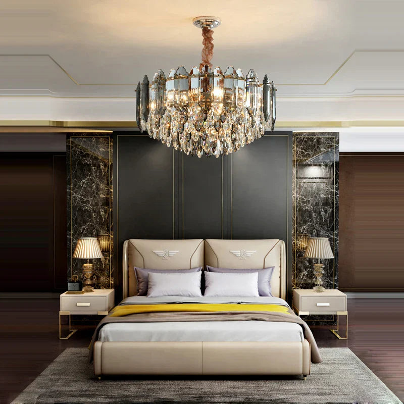 White Crystal chandelier - Piper House for dining room view 3