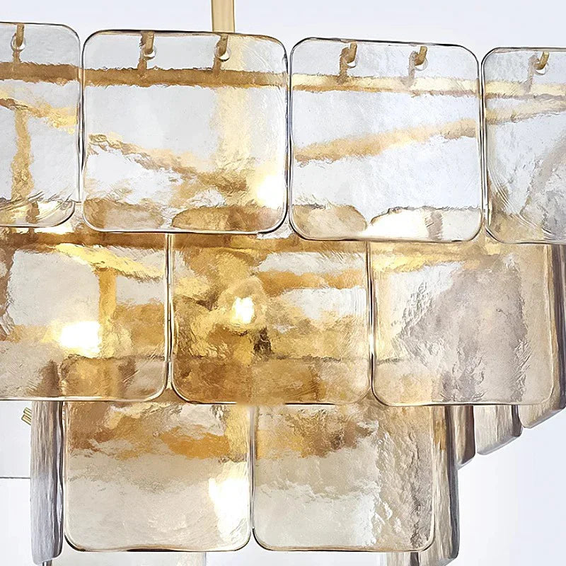 Clear Glass chandelier - Petra Lane for dining room view 3