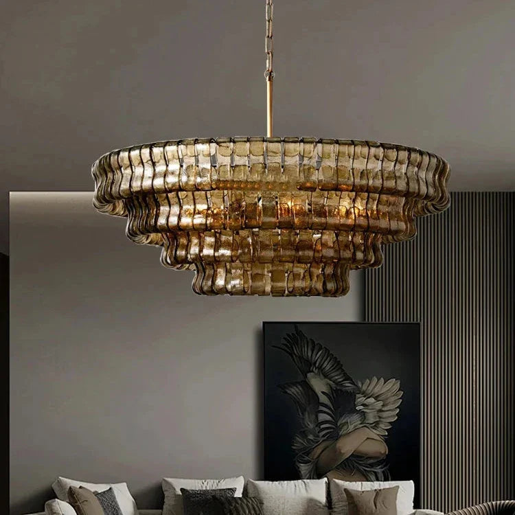 White Crystal chandelier - Junia Bay for dining room view 1