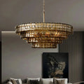 White Crystal chandelier - Junia Bay for dining room view 1