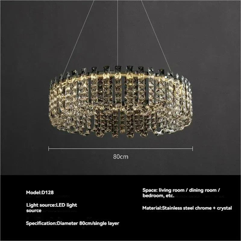 Silver Crystal chandelier - Willa House for dining room view 9