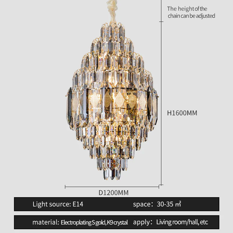 Crystal chandelier - Celia Lane for dining room view 12