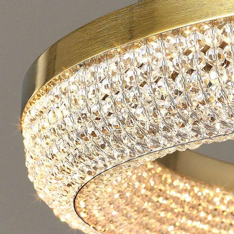 Gold Crystal Tiered chandelier - Quinn House for dining room view 5