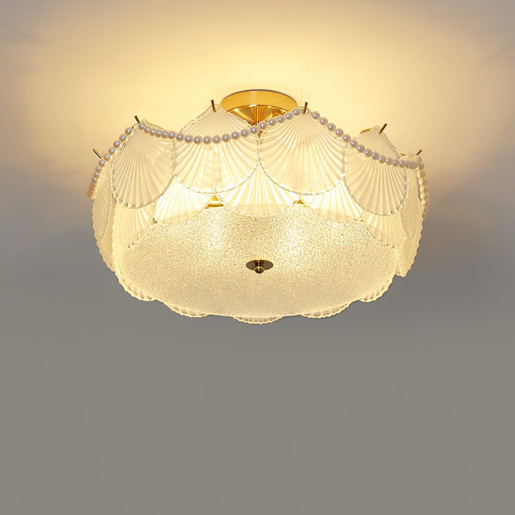 Shell Glass Ceiling Lamp