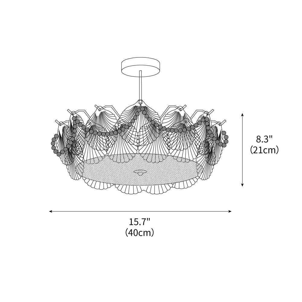 Shell Glass Ceiling Lamp